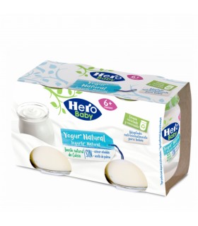 Hero Baby - Iaurt natural, 2x120g, 6luni+