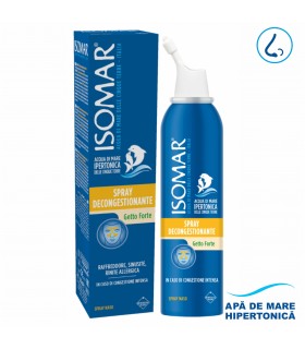 ISOMAR - Getto Forte - Spray nazal cu efect decongestionant cu apa de mare hipertonica si jet puternic, 200ml