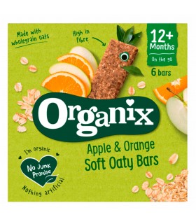 ORGANIX - BATOANE ECOLOGICE (BIO) DIN OVAZ INTEGRAL CU MERE SI PORTOCALE 6X23g, 12luni+