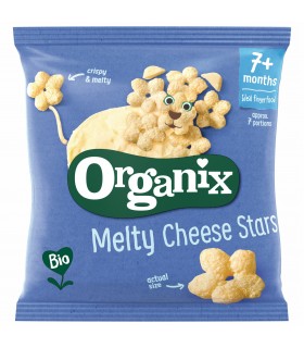 ORGANIX - SNACK ECOLOGIC (BIO) STELUTE DIN PORUMB CU BRANZA, 20G, 7luni+