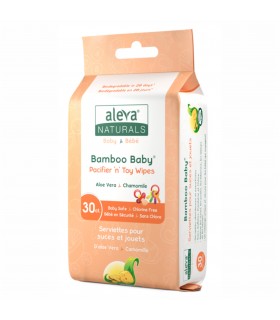 ALEVA NATURALS SERVETELE UMEDE DIN FIBRE DE BAMBUS PENTRU CURATAT SUZETE SI JUCARII, 30 BUC