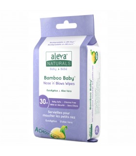 ALEVA NATURALS SERVETELE UMEDE DIN FIBRE DE BAMBUS PENTRU RESPIRATIE USOARA, 30 BUC