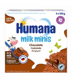 Humana Milk minis - Budinca cu ciocolata 4x100g, 10luni+