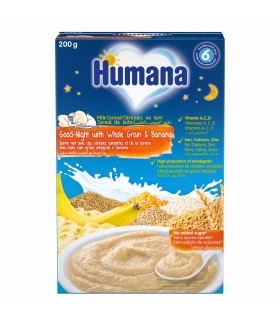 Humana Cereale ”Noapte Buna” cu lapte si banana 200g, 6luni+