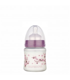 Baby Nova - Biberon PP ,cu gat larg si tetine sistem anticolici, 150ml