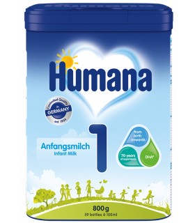 Humana 1 - Lapte formula de inceput, 800g, de la nastere