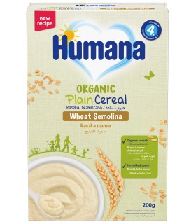 Humana BIO Cereale  Gris de grau, fara lapte, 200g, 4luni+