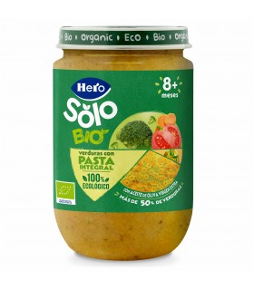 Hero Solo - Meniu ecologic (BIO) cu legume si paste integrale, 8 luni+, 190g