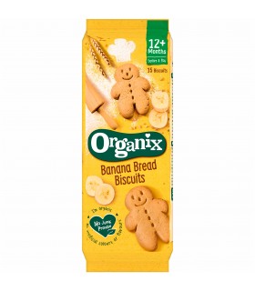 ORGANIX - BISCUITI ECOLOGICI (BIO) CU BANANA. 135g, 12luni+