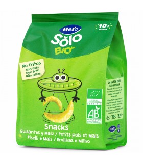 Hero Solo – Snack ecologic (BIO) din mazăre și porumb, 10luni+