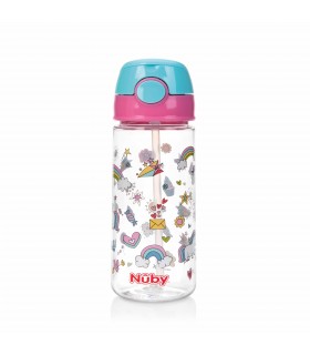 Nuby Tritan - Pahar cu pai moale - 540ml, 3 ani+