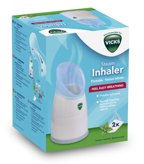 VICKS - Inhalator cu aburi cu 2 tablete de mentol, model V1300