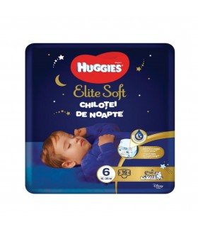 Huggies - Elite Soft Pants -  Chilotei de noapte (6) 16 buc - (15-25kg)