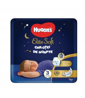 Huggies - Elite Soft Pants -  Chilotei de noapte (3) 23 buc - (6-11kg)