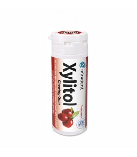 Miradent Xylitol - Gumă de mestecat pentru îngrijirea dentară, Cranberry, 30buc