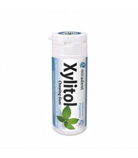 Miradent Xylitol - Gumă de mestecat pentru îngrijirea dentară, peppermint, 30buc