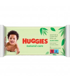 HUGGIES ALOE - SERVETELE UMEDE COPII 56