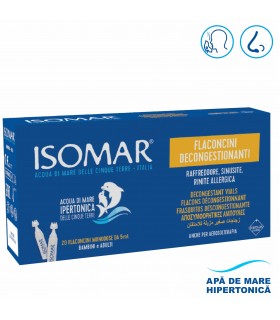 ISOMAR - Picaturi pentru nas cu efect decongestionant cu apa de mare hipertonica, fiole 20x5ml, 6+