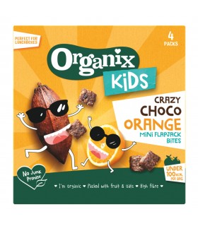 ORGANIX KIDS - CHOCO ORANGE - CUBULETE ECOLOGICE (BIO) MOI DIN OVAZ INTEGRAL CU CACAO SI PORTOCALA 4X23G, 3 ANI+