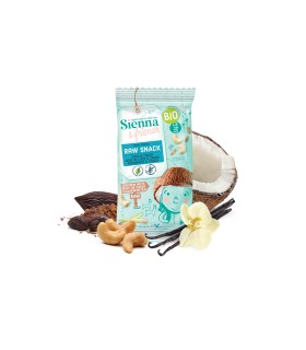 Snack raw vegan BIO cu cocos si cacao, 3 ani+