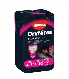 HUGGIES - DRYNITES MEDIUM GIRL 4-7 ANI (17-30 KG) - DE NOAPTE