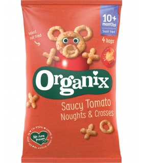 ORGANIX - SNACK ECOLOGIC (BIO) X SI O DIN PORUMB CU ROSII, 4X15G, 10luni+