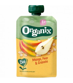 ORGANIX PIURE GUSTARE ECOLOGICA (BIO) DE MANGO, PERE SI OVAZ, 100G, 6luni+