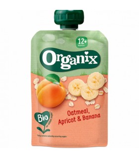 ORGANIX PIURE GUSTARE ECOLOGICA (BIO) DE OVAZ, CAISE SI BANANE, 100G, 12luni+