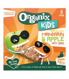 ORGANIX KIDS - BATOANE ECOLOGICE (BIO) DIN OVAZ INTEGRAL CU MANDARINA SI MAR, 6X23G, 3ani+