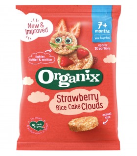 ORGANIX CLOUDS - RONDELE ECOLOGICE (BIO) DIN OREZ CU CAPSUNI, 40G, 7luni+