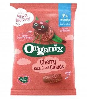 ORGANIX CLOUDS - RONDELE ECOLOGICE (BIO) DIN OREZ CU CIRESE, 40G, 7luni+