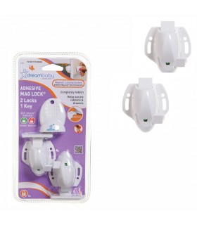 Dreambaby - Sigurante adezive magnetice set 2buc + 1 cheie