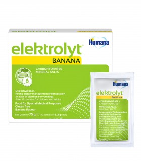 HUMANA ELEKTROLYT BANANA - Supliment alimentar pentru rehidratare orala