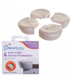 Dreambaby - Protectii rotunjite pentru colturi, BUMP GUARD, set 4 buc., gri